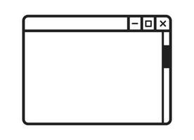 Vide navigateur site Internet modèle vide vecteur icône dessin isolé sur blanc Contexte. Facile plat dessin animé art stylé dessin avec cyber l'Internet sécurité.