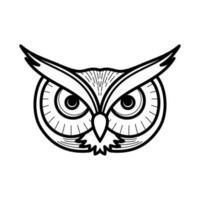 hiboux. nuit oiseau hibou affronter. hibou visage icône. hibou tête vecteur conception. hibou visage conception illustration. hibou sauvage forêt des oiseaux.