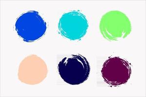 pinceau de cercles de couleur vecteur
