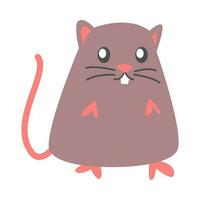 mignonne Souris dans plat dessin animé style. souris, rat, animal, rongeur. vecteur graphique.