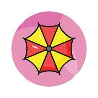 un parapluie icône représente protection de pluie ou soleil, moderne vecteur de parasol
