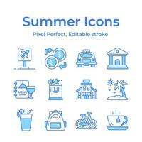 Capturer le essence de été avec une vibrant et espiègle collection de créative conçu Icônes vecteur