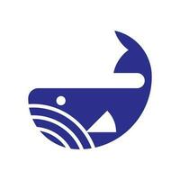 poisson baleine logo vecteur