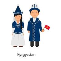robe kirghiz moderne vecteur
