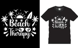 plage thérapie vecteur graphique t chemise conception modèle.plage thérapie