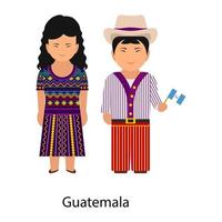 tenue nationale du guatemala vecteur