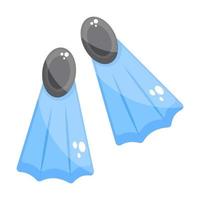 accessoire de natation silifins vecteur