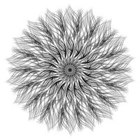 abstrait noir et blanc mandala. vecteur illustration pour coloration livre.