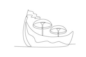 une bateau pour le onam Festival vecteur