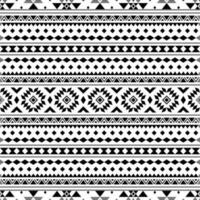 navajo unique sans couture ethnique modèle vecteur. noir et blanc couleurs. abstrait tribal géométrique art impression conception pour textile modèle, tissu, vêtements, rideau, tapis, ornement, Contexte. vecteur