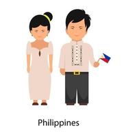 avatars de robe philippine vecteur