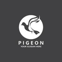 pigeon oiseau logo vecteur icône illustration modèle de conception