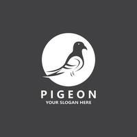 pigeon oiseau logo vecteur icône illustration modèle de conception