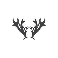 cerf bois logo modèle illustration conception vecteur