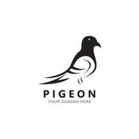 pigeon oiseau logo vecteur icône illustration modèle de conception