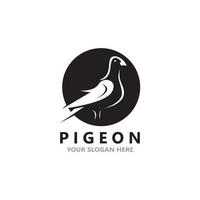 pigeon oiseau logo vecteur icône illustration modèle de conception