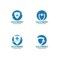 santé se soucier protéger médicament logo vecteur modèle