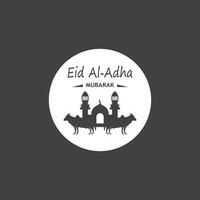 eid Al adha mubarak logo vecteur illustration