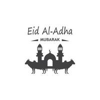 eid Al adha mubarak logo vecteur illustration