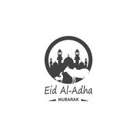 eid Al adha mubarak logo vecteur illustration