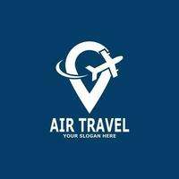 bleu air Voyage agence Voyage logo modèle vecteur