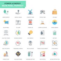 Ensemble d'icônes simples pour l'industrie de l'énergie et l'énergie