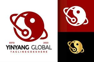 yinyang global équilibre logo vecteur icône illustration