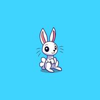 mascotte de personnage animal lapin mignon vecteur