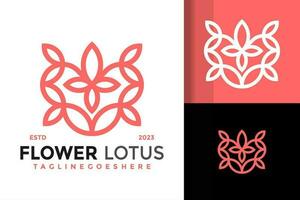 lotus fleur spa logo vecteur icône illustration