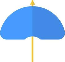 plat style icône de parapluie dans bleu couleur. vecteur