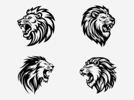 Lion main tiré logo conception illustration vecteur