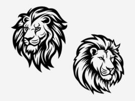 Lion main tiré logo conception illustration vecteur