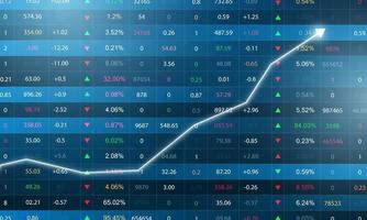 graphique économique du marché boursier avec des diagrammes des concepts commerciaux et financiers et des rapports abstrait technologie communication concept vecteur fond