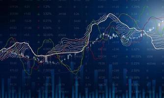 graphique économique du marché boursier avec des diagrammes des concepts commerciaux et financiers et des rapports abstrait technologie communication concept vecteur fond