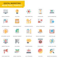 Simple Set Business et Marketing Flat Icons pour site Web et applications mobiles vecteur