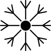 glyphe flocon de neige icône ou symbole. vecteur