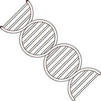 vecteur ADN signe ou symbole dans plat style.