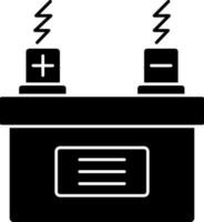 voiture batterie ou accumulateur icône dans noir et blanc couleur. vecteur