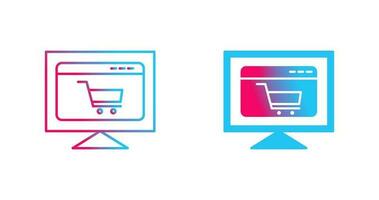 icône de vecteur de site de commerce électronique