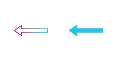 icône de vecteur de flèche gauche unique