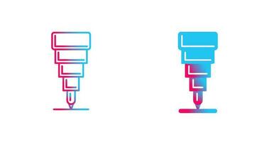 icône de vecteur de stylo à pointe fine