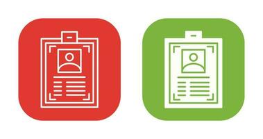 icône de vecteur de carte d'identité