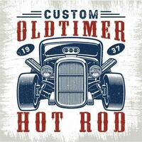 custom oldtimer 1937 hotrod - vecteur de conception de t-shirt hot rod