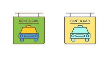 louer une icône de vecteur de voiture