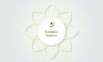 Ramadan kareem salutation carte islamique vecteur conception