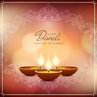 Abstrait beau festival joyeux Diwali vecteur