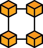 conception d'icône vectorielle blockchain vecteur