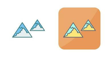 icône de vecteur de montagnes uniques