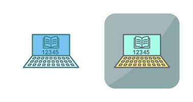 icône de vecteur d'étude en ligne unique