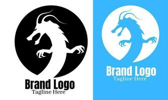 dragons tête logo conception vecteur